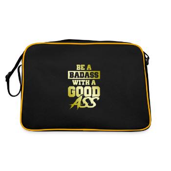 badass fitness - Sac Retro - noir/or - Dos