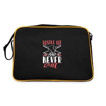 baseball hustle - Retro Tasche - Schwarz/Gold - Hinten