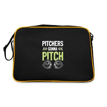 Baseball pitcher - Retro Bag - black/gold - Back