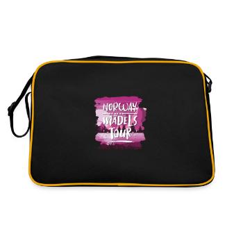 Norwegen Mädels Tour - Retro Tasche - Schwarz/Gold - Hinten