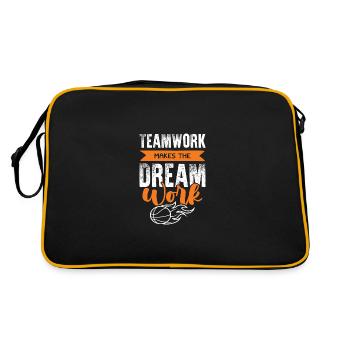 Travail d’équipe de basketball - Sac Retro - noir/or - Dos