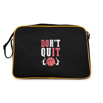 Don't Quit Basketball - Retro Bag - black/gold - Back