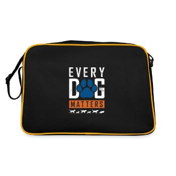 Animal welfare dog saying - Retro Bag - black/gold - Back