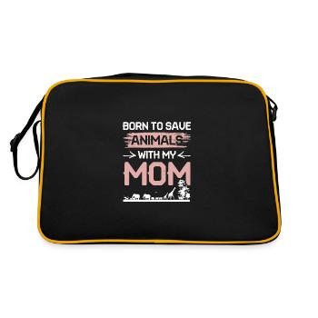 Animal rights activist Mama - Retro Bag - black/gold - Back