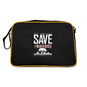 Animal welfare slogan - Retro Bag - black/gold - Back