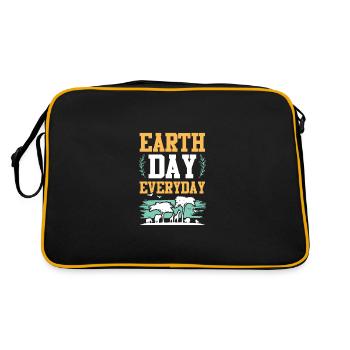 Earth Day Animal Welfare - Retro Bag - black/gold - Back