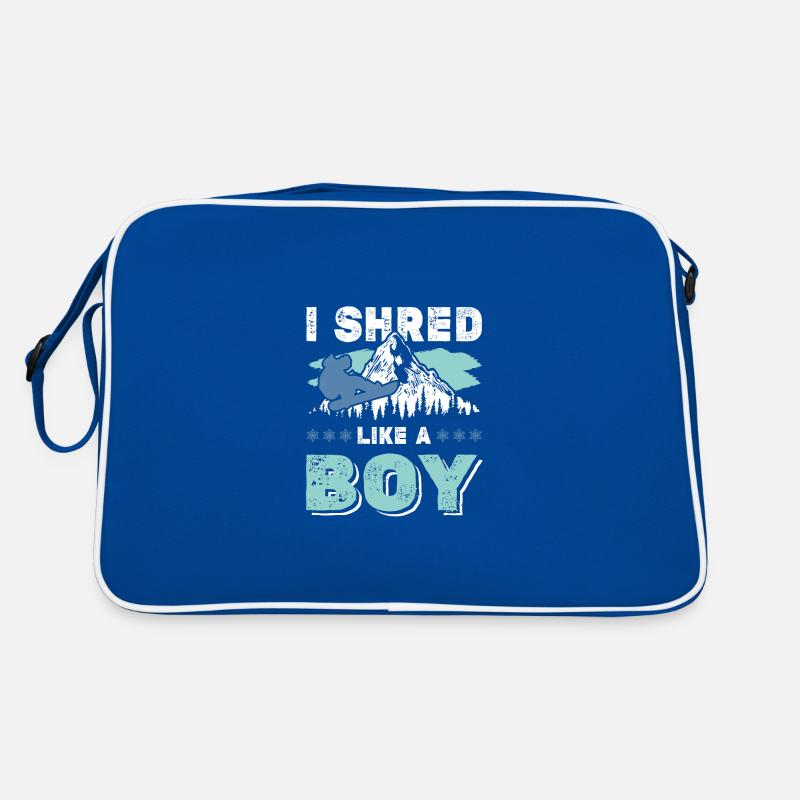 Garçon de snowboard Sac Retro