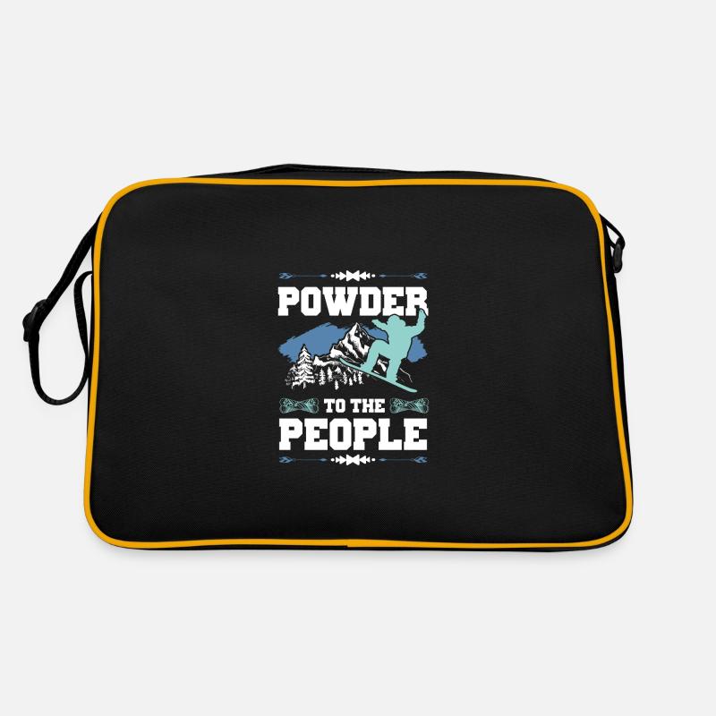 snowboarding schnee Retro Tasche