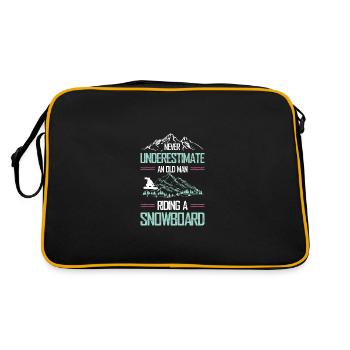 Snowboarder Old Man - Sac Retro - noir/or - Dos
