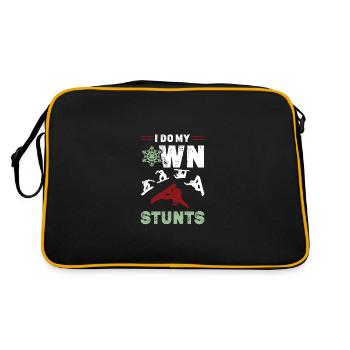 Snowboard Stunt - Retro Bag - black/gold - Back