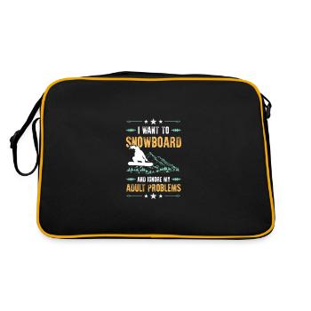 Ignorer les problèmes de snowboard - Sac Retro - noir/or - Dos