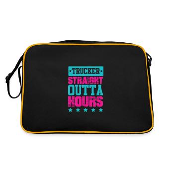 trucker straight outta - Retro Bag - black/gold - Back