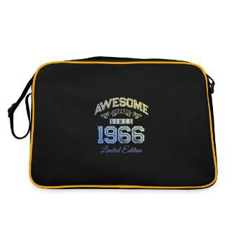 1966 awesome since - Retro Tasche - Schwarz/Gold - Hinten