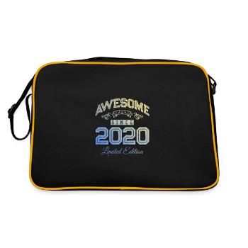 2020 awesome since - Retro Tasche - Schwarz/Gold - Hinten