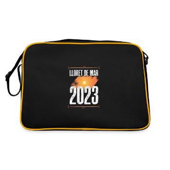 Lloret De Mar 2023 - Retro Tasche - Schwarz/Gold - Hinten