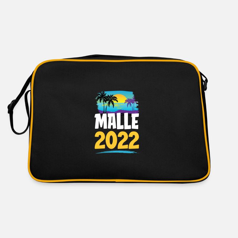 Malle 2023 - Retro Tasche - Schwarz/Gold