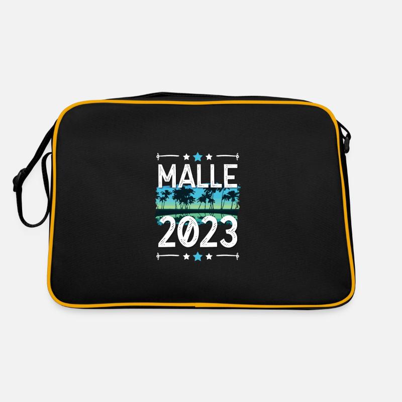 Malle 2023 - Retro Tasche - Schwarz/Gold