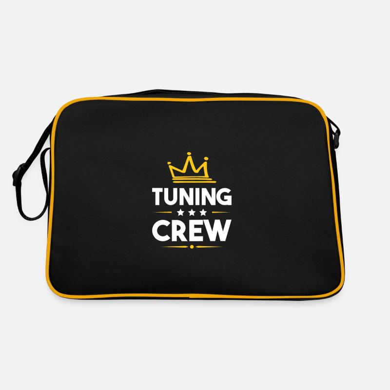 Tuning Crew - Retro Tasche - Schwarz/Gold