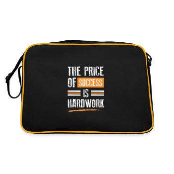 erfolg harte arbeit - Retro Tasche - Schwarz/Gold - Hinten