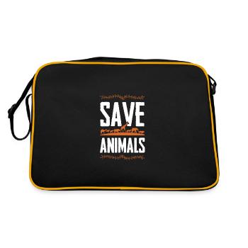 Animal welfare Animal rights activists - Retro Bag - black/gold - Back