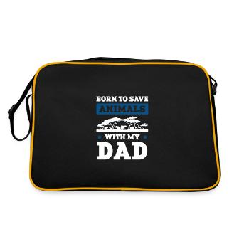 Animal welfare dad - Retro Bag - black/gold - Back