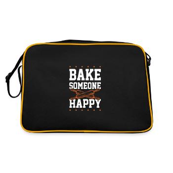 Baking happy - Retro Bag - black/gold - Back