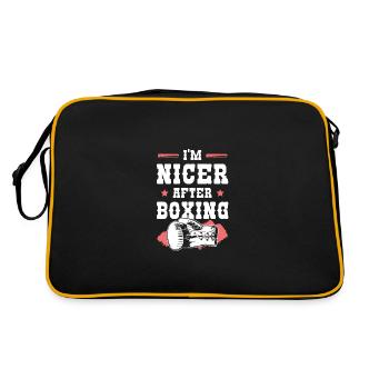 boxer boxen - Retro Tasche - Schwarz/Gold - Hinten