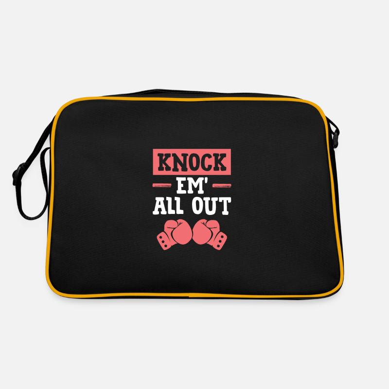 knock out boxen Retro Tasche