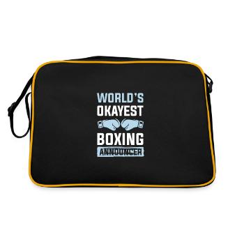 weltbester boxer - Retro Tasche - Schwarz/Gold - Hinten