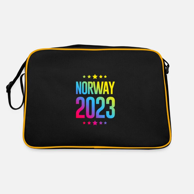 Norwegen 2023 - Retro Tasche - Schwarz/Gold