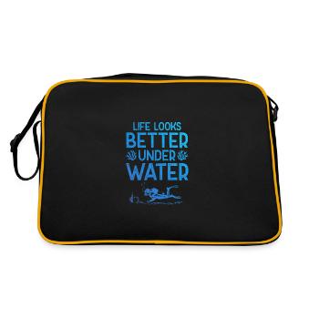 Plongée sous l’eau - Sac Retro - noir/or - Dos