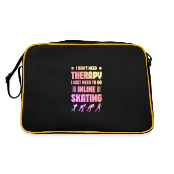 skate therapie - Retro Tasche - Schwarz/Gold - Hinten