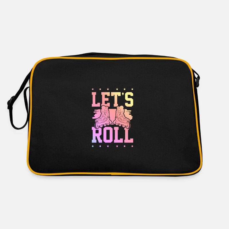 skate lets roll Retro Tasche