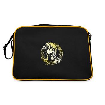 Casque Sparta Or Symbole Guerrier Logo Gladiateur - Sac Retro - noir/or - Dos