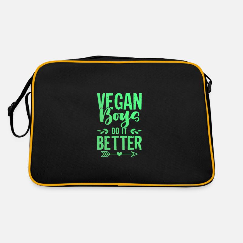 vegan boy Retro Tasche