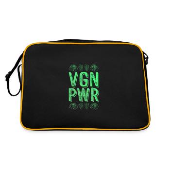 Puissance végétalienne - Sac Retro - noir/or - Dos