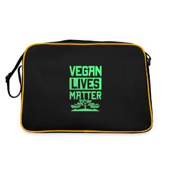 vegan lives matter - Retro Bag - black/gold - Back