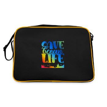 Sauvez la vie de l’océan - Sac Retro - noir/or - Dos