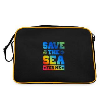 save the sea - Retro Bag - black/gold - Back