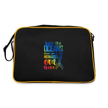 Sauvez la sirène de l’océan - Sac Retro - noir/or - Dos