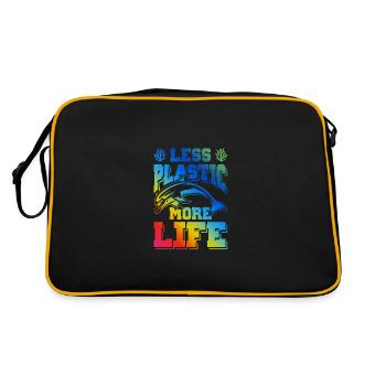 Le plastique sauve l’océan - Sac Retro - noir/or - Dos