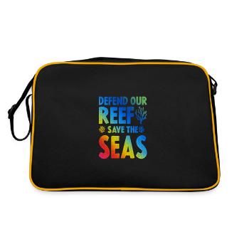 save the sea - Retro Bag - black/gold - Back