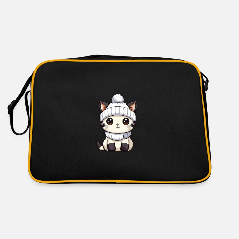 Cat Winter Comic Cute Retro Bag