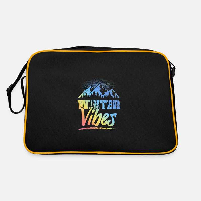 Winter Vibes - Retro Tasche - Schwarz/Gold