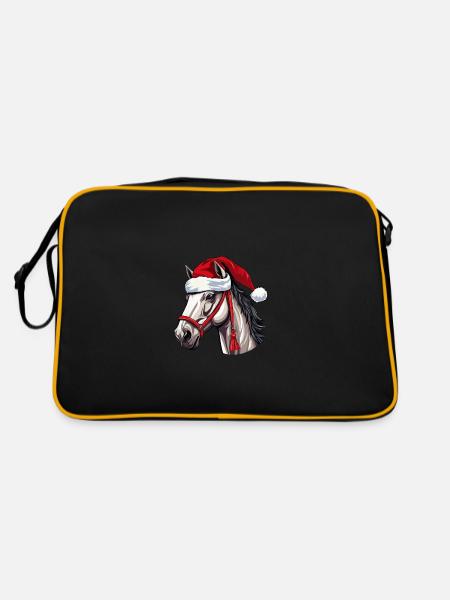 Noël tête de cheval Noël - Sac Retro - noir/or - Dos