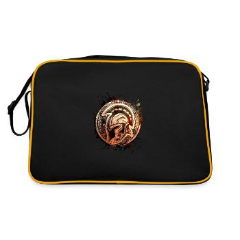 Casque Spartiate Guerrier Gladiateur - Sac Retro - noir/or - Dos