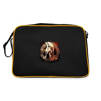 Sparte Casque Symbole Guerrier Logo Gladiateur - Sac Retro - noir/or - Dos