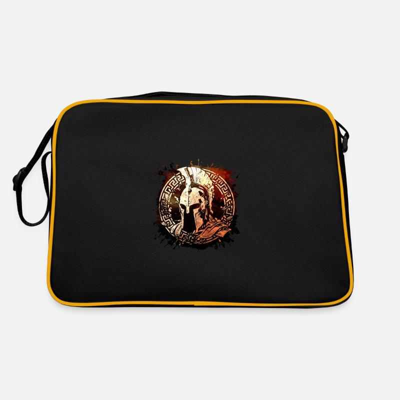Sparta Helm Symbol Krieger Logo Gladiator Retro Tasche