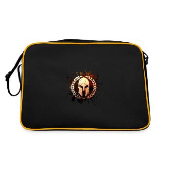 Casque de Sparte Mythologie Guerrier Gladiateur - Sac Retro - noir/or - Dos