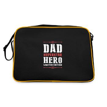 Meilleur Papa Héros Papa Papa - Sac Retro - noir/or - Dos